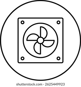 Ícone vetorial de Ventilador de carro. Pode ser usado para impressão, aplicativos móveis e da Web.