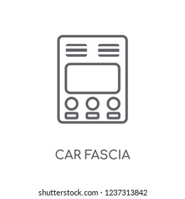 Car Fascia (British) Linear Icon. Modern Outline Car Fascia (British) Logo Concept On White Background From Car Parts Collection. Suitable For Use On Web Apps, Mobile Apps And Print Media.