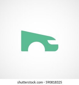 Car Fender Wing Green Flat Icon On White Background