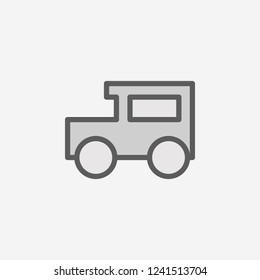 a car field outline icon. Element of 2 color simple icon. Thin line icon for website design and development, app development. Premium icon