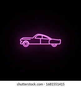 Car Of The Fifties Neon Icon. Simple Thin Line, Outline Vector Of Generation Icons For Ui And Ux, Website Or Mobile Application