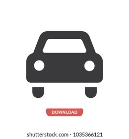 Car fill from frontal view vector icon