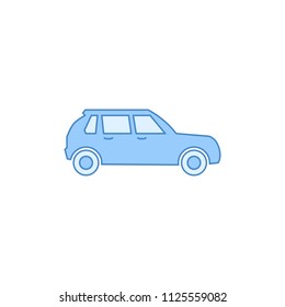 car filled outline icon. Element of transport icon for mobile concept and web apps. Thin line car filled outline icon can be used for web and mobile