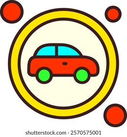 Car Filled Style Icon Design