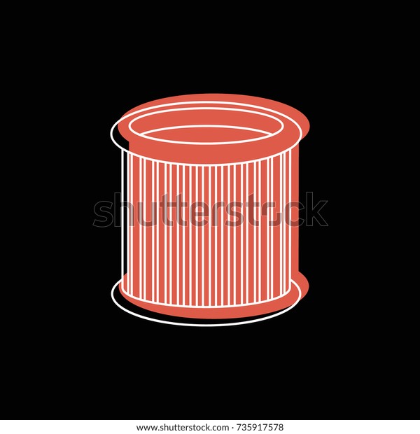 Car filter icon. Doodle\
illustration of Car filter vector icon for web isolated on black\
background