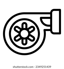 Car filter line icon. Auto air filter vector illustration isolated on white. Car part outline style designed for and app