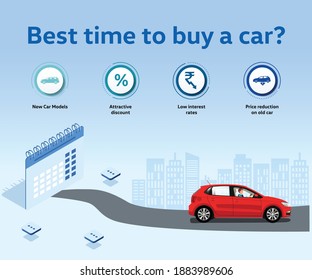 Car Finance Service yearly vector illustration 