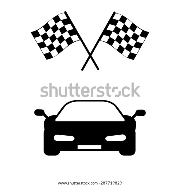 Car Finishing Flag Stock Vector Royalty Free 287719829