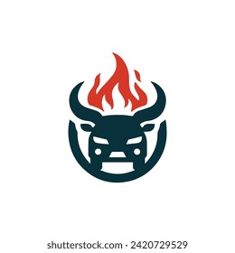 Car, Fire, and Bull head Logo Template Vactor Use T-shirt