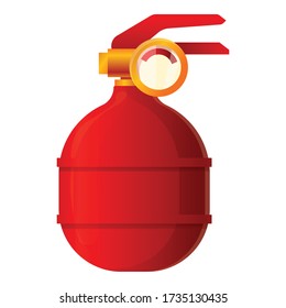 Car fire extinguisher icon. Cartoon of car fire extinguisher vector icon for web design isolated on white background