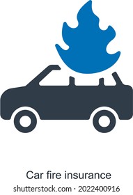 Car Fire Insurance Plan Icon Consider