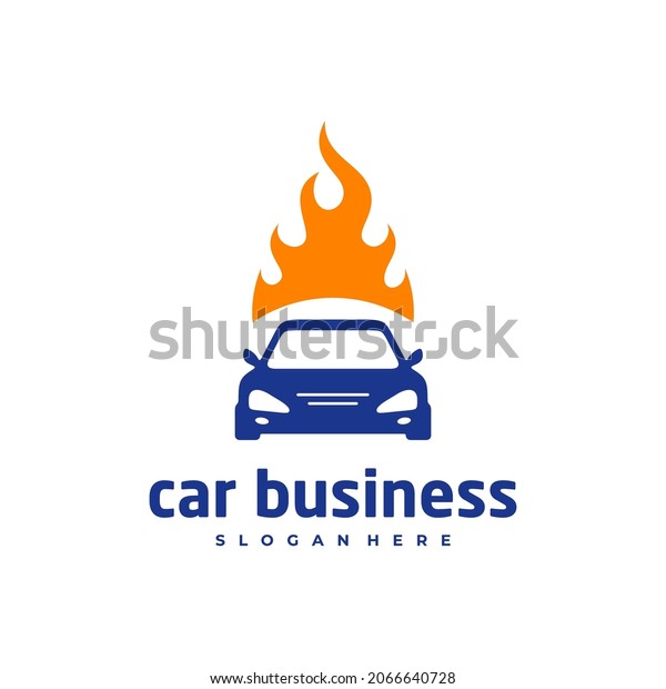 Car fire logo vector template, Creative Car logo\
design concepts