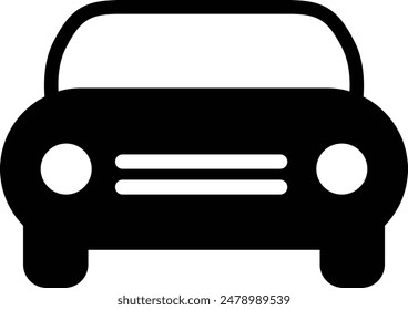 Auto-flach-schwarze Vektorgrafik-Symbol.