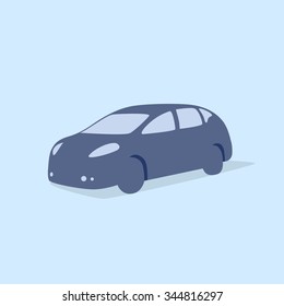 Car Flat Colorful Design Auto Icon Vector Illustration