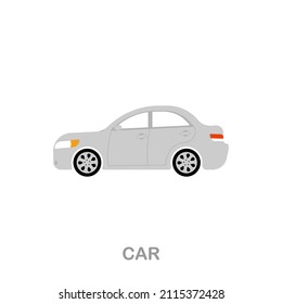 Car flat icon. Colored element sign from transport collection. Flat Car icon sign for web design, infographics and more.