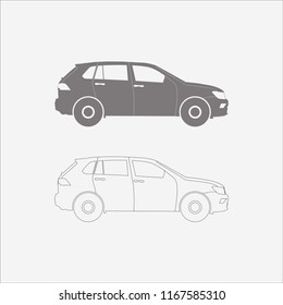 Car flat icon illustration