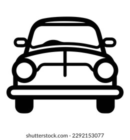 Car Flat Icon Isolated On White Background