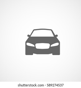 Car Flat Icon On White Background