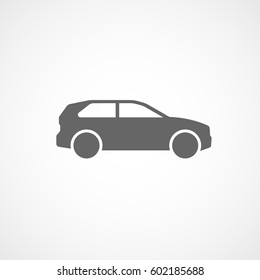 Car Flat Icon On White Background