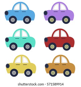 Car Flat Icon Set 