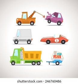 Car Flat Icon Set 4