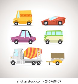 Car Flat Icon Set 5