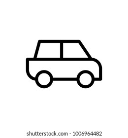 Car flat icon. Single high quality outline symbol of info for web design or mobile app. Thin line signs of chat for design logo, visit card, etc. Outline logo of transport.