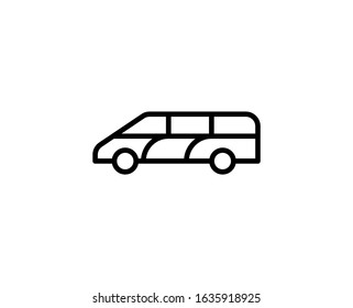 Car flat icon. Single high quality outline symbol for web design or mobile app.  Car thin line signs for design logo, visit card, etc. Outline pictogram EPS10