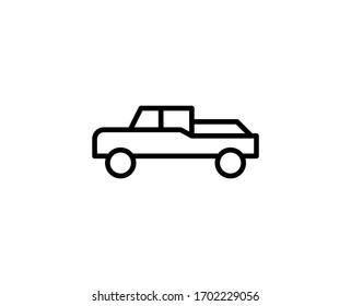 Car flat icon. Single high quality outline symbol for web design or mobile app.  Car thin line signs for design logo, visit card, etc. Outline pictogram EPS10