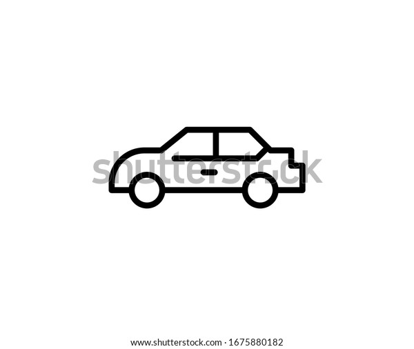 Car flat icon. Single high
quality outline symbol for web design or mobile app.  Car thin line
signs for design logo, visit card, etc. Outline pictogram
EPS10
