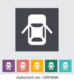 Car flat icon. Single icon. Vector illustration.