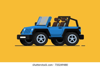 Car flat icon. Flat style vector illustration