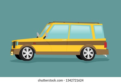 Car flat icon vector