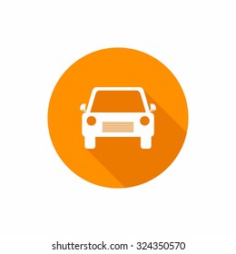 Car flat icon. Vector Illustration