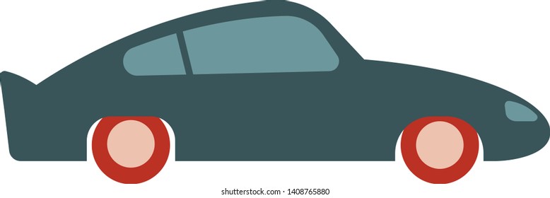 Car flat illustration on white