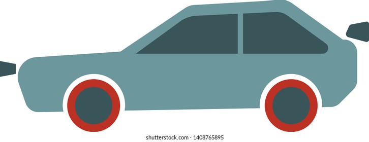 Car flat illustration on white