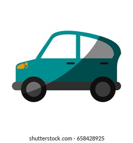 car flat illustration shadow