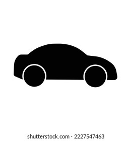 Car flat line icon on white background. Side, vehicle, automobile sign. Transport concept. Trendy flat outline design illustration, used for topics like logo, travel, traffic, app, web. Vector EPS 10