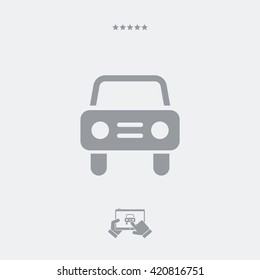 Car flat single icon