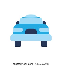 Diseño de iconos de estilo plano del automóvil, Automóvil del vehículo y tema del transporte Ilustración vectorial