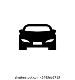 Car flat vector icon. Simple solid symbol isolated on white background