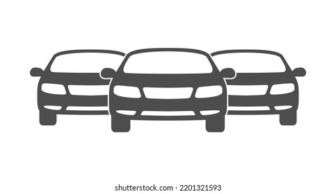 Car Fleet Graphic Icon. Motor Vehicles Sign Isolated On White Background. Vehicles Symbol. Vector Illustration