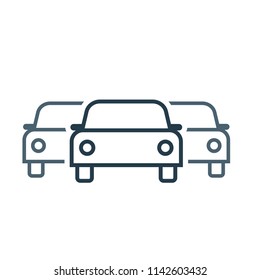 Car Fleet icon. Clipart image isolated on white background