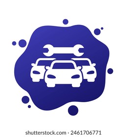 car fleet repair icon, vector