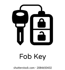 A Car Fob Key Solid Icon  