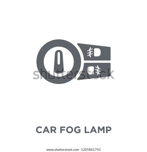 car fog lamp icon. car fog lamp design\
concept from Car parts collection. Simple element vector\
illustration on white\
background.