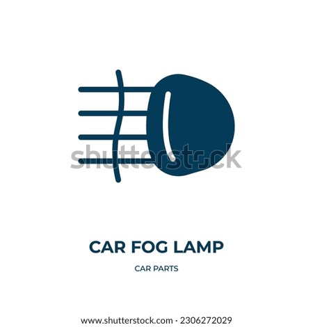 car fog lamp vector icon. car fog lamp, headlight, fog filled icons from flat car parts concept. Isolated black glyph icon, vector illustration symbol element for web design and mobile apps