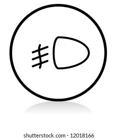 car fog lights button - b/w version