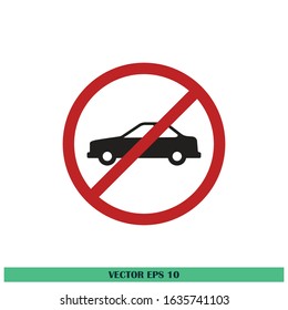 car forbidden sign icon vector design element eps10