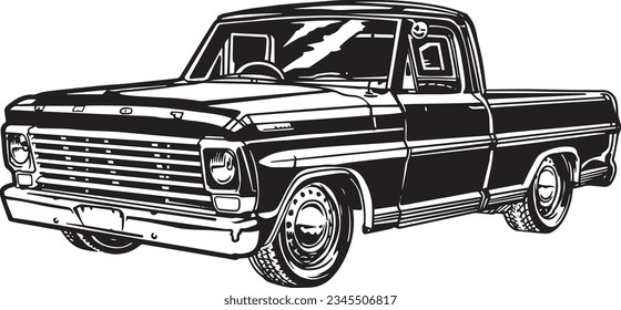 car ford truck vector illustration 